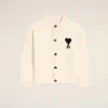 Cardigan din lână albă Ami de Coeur