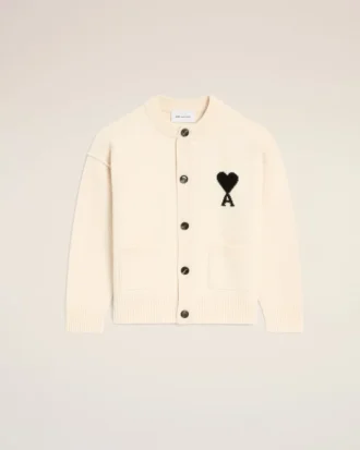 Cardigan din lână albă Ami de Coeur