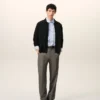 Cardigan negru din lână cu guler de cămășă și imprimeu Ami de Coeur Cardigan Cardigan negru din lână cu guler de cămășă și imprimeu Ami de Coeur Cardigan