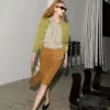 Ami de Coeur Cardigan verde din lână, cu guler rotund