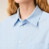 Cămașă Ami de Coeur din bumbac albastru, cu mâneci lungi și croi drept Cămașă Ami de Coeur din bumbac albastru, cu mâneci lungi și croi drept