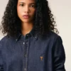Cămașă Ami de Coeur din bumbac denim albastru Cămașă Ami de Coeur din bumbac denim albastru