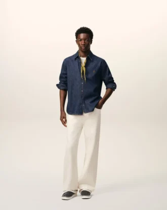 Cămașă Ami de Coeur din bumbac denim albastru