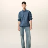 Cămașă Ami de Coeur din bumbac denim albastru Cămașă Ami de Coeur din bumbac denim albastru