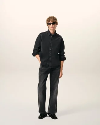 Cămașă Ami de Coeur din bumbac denim negru Cămașă Ami de Coeur din bumbac denim negru