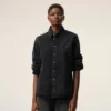 Cămașă Ami de Coeur din bumbac denim negru
