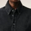 Cămașă Ami de Coeur din bumbac denim negru