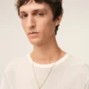 Colier cu pandantiv „1” din alamă aurie ciocănită Colier cu pandantiv „1” din alamă aurie ciocănită