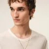 Colier cu pandantiv „6” din alamă aurie ciocănită Colier cu pandantiv „6” din alamă aurie ciocănită