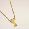 Colier cu pandantiv Ami de Coeur din alamă aurie
