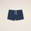 Costum de baie scurt din nailon albastru Costum de baie scurt din nailon albastru