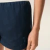 Costum de baie scurt din nailon albastru Costum de baie scurt din nailon albastru