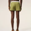Costum de baie scurt din nailon verde