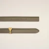 Curea Ami de Coeur din piele maro lucioasă, cu cataramă de 25 mm