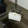 Geantă Carrousel din piele de vacă albă