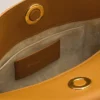 Geantă Carrousel din piele de vacă galbenă