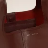 Geantă de umăr Etienne din piele moale, culoare burgund