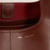 Geantă Etienne Hobo din piele suplă de culoare burgund