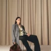 Geantă Etienne Hobo din piele suplă de culoare burgund
