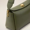 Geantă medie Carrousel din piele de vacă verde