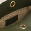 Geantă medie Carrousel din piele de vacă verde