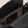 Geantă mini Carrousel din piele de vacă neagră