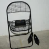 Geantă mini Carrousel din piele de vacă neagră