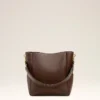 Geantă tip sac Carrousel din piele netedă maro Geantă tip sac Carrousel din piele netedă maro