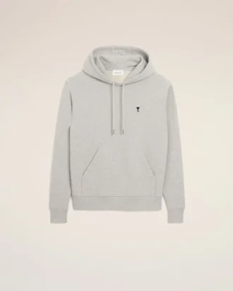 Hanorac gri din bumbac cu contrast Ami de Coeur Hoodie