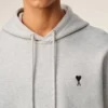 Hanorac gri din bumbac cu contrast Ami de Coeur Hoodie Hanorac gri din bumbac cu contrast Ami de Coeur Hoodie