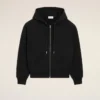 Hanorac negru din bumbac cu fermoar și imprimeu Ami de Coeur Hoodie Hanorac negru din bumbac cu fermoar și imprimeu Ami de Coeur Hoodie
