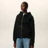 Hanorac negru din bumbac cu fermoar și imprimeu Ami de Coeur Hoodie Hanorac negru din bumbac cu fermoar și imprimeu Ami de Coeur Hoodie