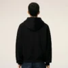 Hanorac negru din bumbac cu fermoar și imprimeu Ami de Coeur Hoodie Hanorac negru din bumbac cu fermoar și imprimeu Ami de Coeur Hoodie