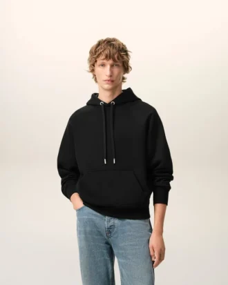 Hanorac negru din bumbac cu imprimeu Ami de Coeur Hoodie