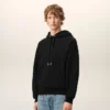 Hanorac negru din bumbac cu imprimeu Ami de Coeur Hoodie Hanorac negru din bumbac cu imprimeu Ami de Coeur Hoodie