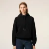 Hanorac negru din bumbac cu imprimeu Ami de Coeur Hoodie Hanorac negru din bumbac cu imprimeu Ami de Coeur Hoodie