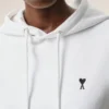 Hanorac scurt Ami de Coeur Hoodie din bumbac alb Hanorac scurt Ami de Coeur Hoodie din bumbac alb