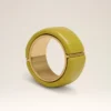 Inel lăcuit din alamă verde ciocănită Inel lăcuit din alamă verde ciocănită
