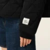 Jachetă căptușită din nailon negru