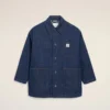 Jachetă de lucru Ami Paris Heritage Label din bumbac albastru Jachetă de lucru Ami Paris Heritage Label din bumbac albastru