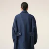 Jachetă de lucru Ami Paris Heritage Label din bumbac albastru Jachetă de lucru Ami Paris Heritage Label din bumbac albastru