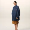 Jachetă de lucru Ami Paris Heritage Label din bumbac albastru Jachetă de lucru Ami Paris Heritage Label din bumbac albastru