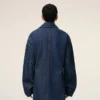 Jachetă de lucru Ami Paris Heritage Label din bumbac albastru Jachetă de lucru Ami Paris Heritage Label din bumbac albastru