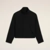 Jachetă Harrington din lână nouă, neagră