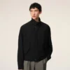 Jachetă Harrington din lână nouă, neagră