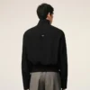Jachetă Harrington din lână nouă, neagră