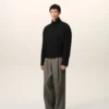 Jachetă Harrington din lână nouă, neagră