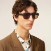Ochelari de soare maro din acetat 75006 Ochelari de soare maro din acetat 75006