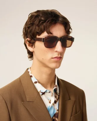 Ochelari de soare maro din acetat 75006