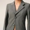 Palton ajustat, simplu, din lână nouă, de culoare gri Palton ajustat, simplu, din lână nouă, de culoare gri